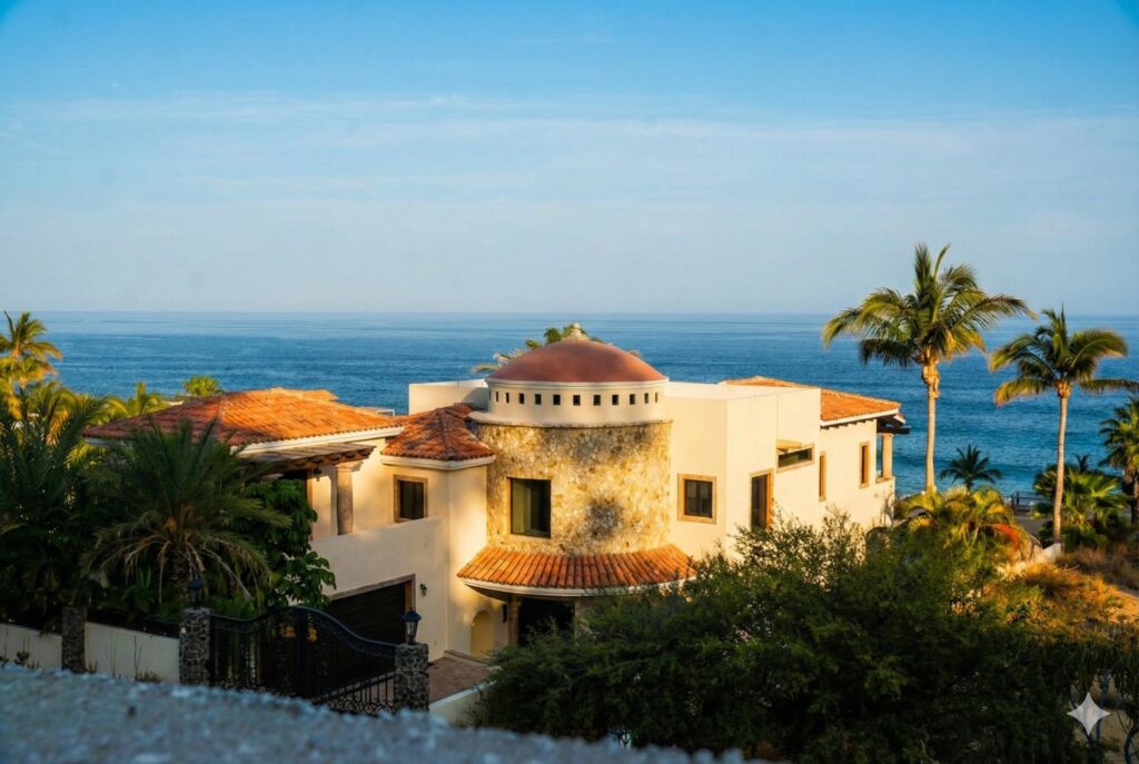 Los Cabos Luxury Rancho Cerro Colorado Indulge in the ultimate Los Cabos Beach-side lifestyle at this exquisite 4-bedroom, 5.5-bathroom residence nestled within the prestigious Palmilla Sur/ Rancho Cerro Colorado community. This stunning home seamlessly blends traditional Mexican architecture with contemporary sophistication, offering an oasis of tranquility just steps from the pristine sands of Palmilla Sur Beach. Escape to your own private paradise with a sparkling pool and rejuvenating spa, perfect for relaxation and entertaining. Feel the rhythm of the ocean as you savor the gentle sounds of crashing waves and the occasional spectacle of whales breaching the surface. Take a short walk down to the beach where you can go for morning runs or evening strolls down to the world famous Palmilla One & Only hotel. Enjoy a night on the terrace where unforgettable evenings await under a canopy of brilliant stars.Relax and rejuvenate in generously sized bedrooms, each offering a private sanctuary of comfort. Experience the refined elegance of marble floors, cantera columns, granite countertops, and open, airy spaces that seamlessly connect indoor and outdoor living. Discover a secluded exterior guest room, offering additional privacy and tranquility for visiting friends and family.As a resident of Palmilla Sur/Rancho Cerro Colorado, you'll enjoy access to world-class amenities located nearby, including championship golf courses, tennis courts, state-of-the-art fitness centers, luxurious spas, and a selection of fine dining restaurants, as well as the top rated H+ Hospital that is just minutes away. Explore the vibrant surroundings with a plethora of activities, including world-class golf, yachting, sailing surfing, diving, shopping, fine dining, beautiful pristine beaches, water sports, snorkeling, tennis, the historic downtown San José del Cabo, the Art District and much more. – Calle Tiburon, by Palmilla Sur, San Jose Corridor, BS