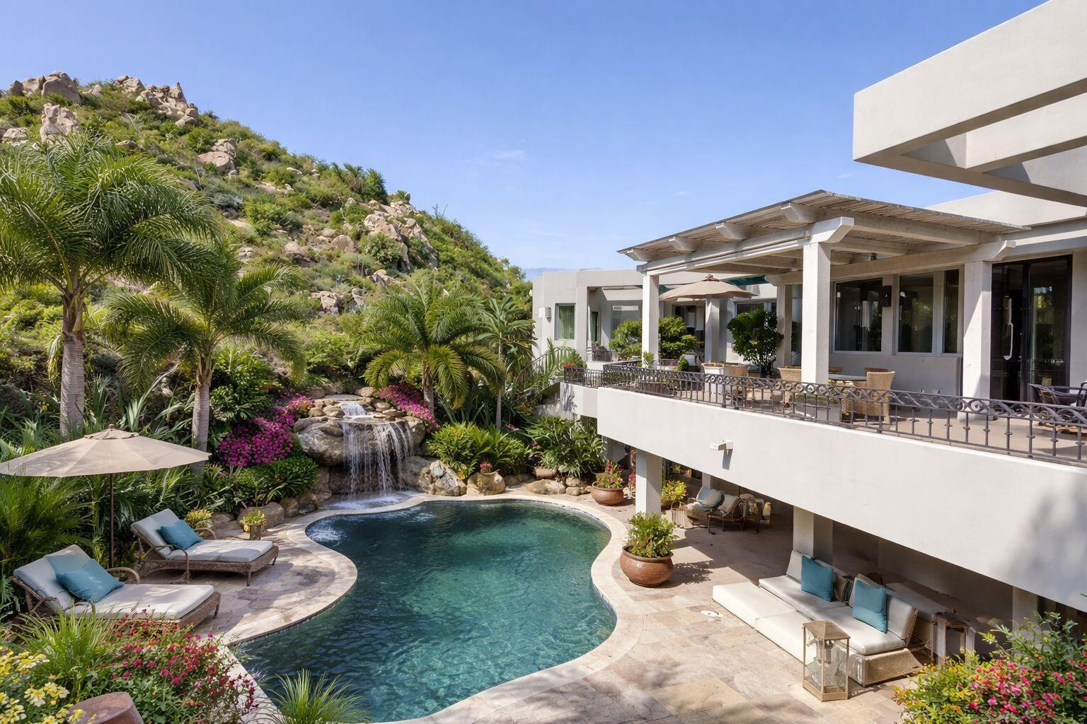 Los Cabos Luxury Pedregal Csl Set high above Pedregal, overlooking all Cabo San Lucas, Villa Leonetti reigns as the property with the most breathtaking panoramic for sale