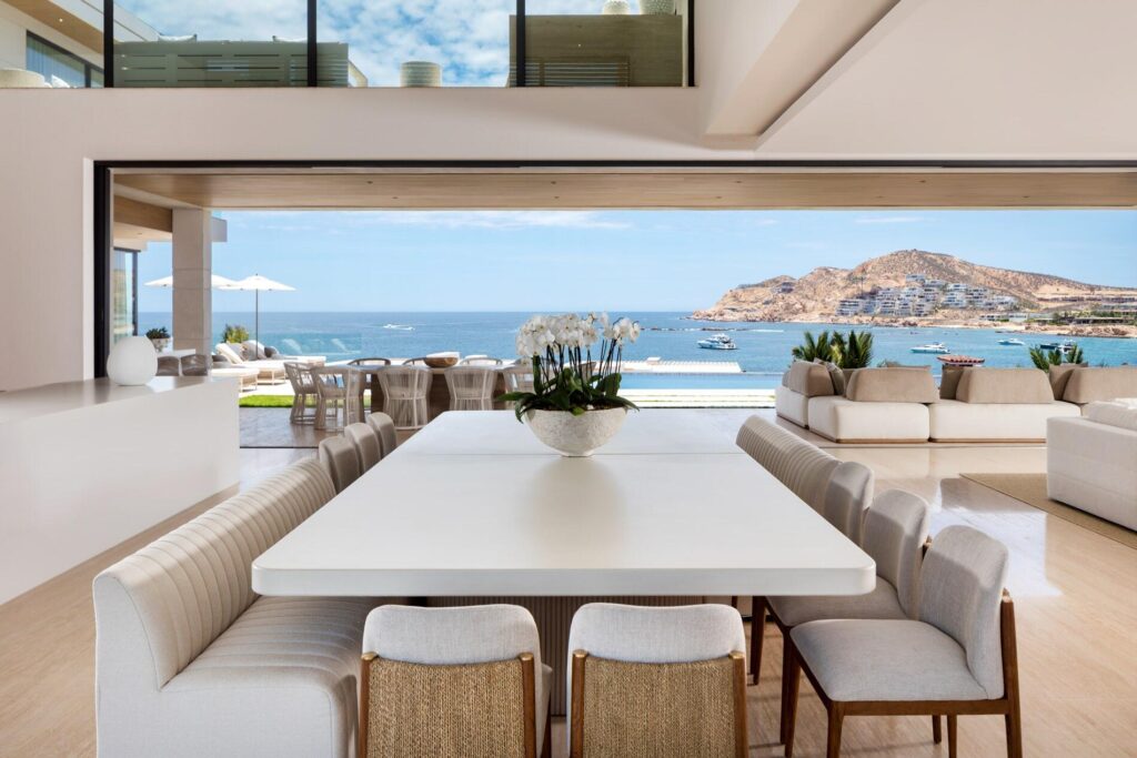 Los Cabos Luxury Section 18- Horizontes Custom Home with Top Brands:White Oak Flame Carpentry.Aluminum Frame Hurricane Proof Insulated Windows with built-in Shutters.Duravit (German).DORNBRACHT Fixtures (German).M-Code Bath Fixtures (UK).Buster & Punch Door Hardware (UK).Flos Custom Lighting (Italian).CRESTON Automated Light, Audio & Video Control.Mitsubishi TVRA Units.BINOVA (Italian) Custom Kitchen with SubZero and Wolf Appliances.Water UV System by BWT (German).CISCO WiFi System.Water Heating by RINAHI.PENTA AIR Pool & Spa System.Weatherproof Fire Pit. – Chileno Point 106, Cabo Corridor, Cabo Corridor, BS