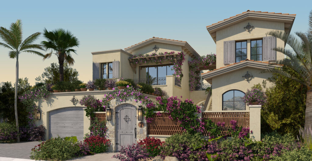 Los Cabos Luxury Espiritu Del Mar The Cottages at Espiritu Del Mar emerges as a living embodiment of architectural mastery, inspired by the Mediterranean allure. A harmonious fusion of design and nature, each residence beckons you to embrace the art of outdoor living, where private gardens seamlessly meld with interior elegance. Pocket doors, fountains and fire pits amplify the allure, while every suite and public space effortlessly spills into the tranquil sanctuary outdoors. – Espiritu Casita 5, San Jose Corridor, San Jose Corridor, BS