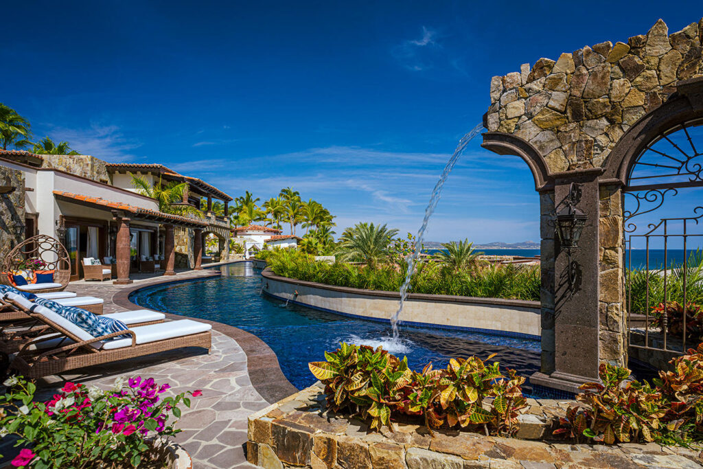 Los Cabos Luxury Section 4- Las Canadas Discover refined indoor-outdoor living at Cañada 9, set within Querencia, San Jose del Cabo's premier private golf community. Soaring beamed ceilings, walls of pocket glass, and luminous marble floors define an open great room that flows effortlessly to the terrace, infinity-edge pool, and stone-clad water feature -- all framed by panoramic Sea of Cortez and mountain – Villa Encanto, Palmilla Cove 5, San Jose Corridor, San Jose Corridor, BS