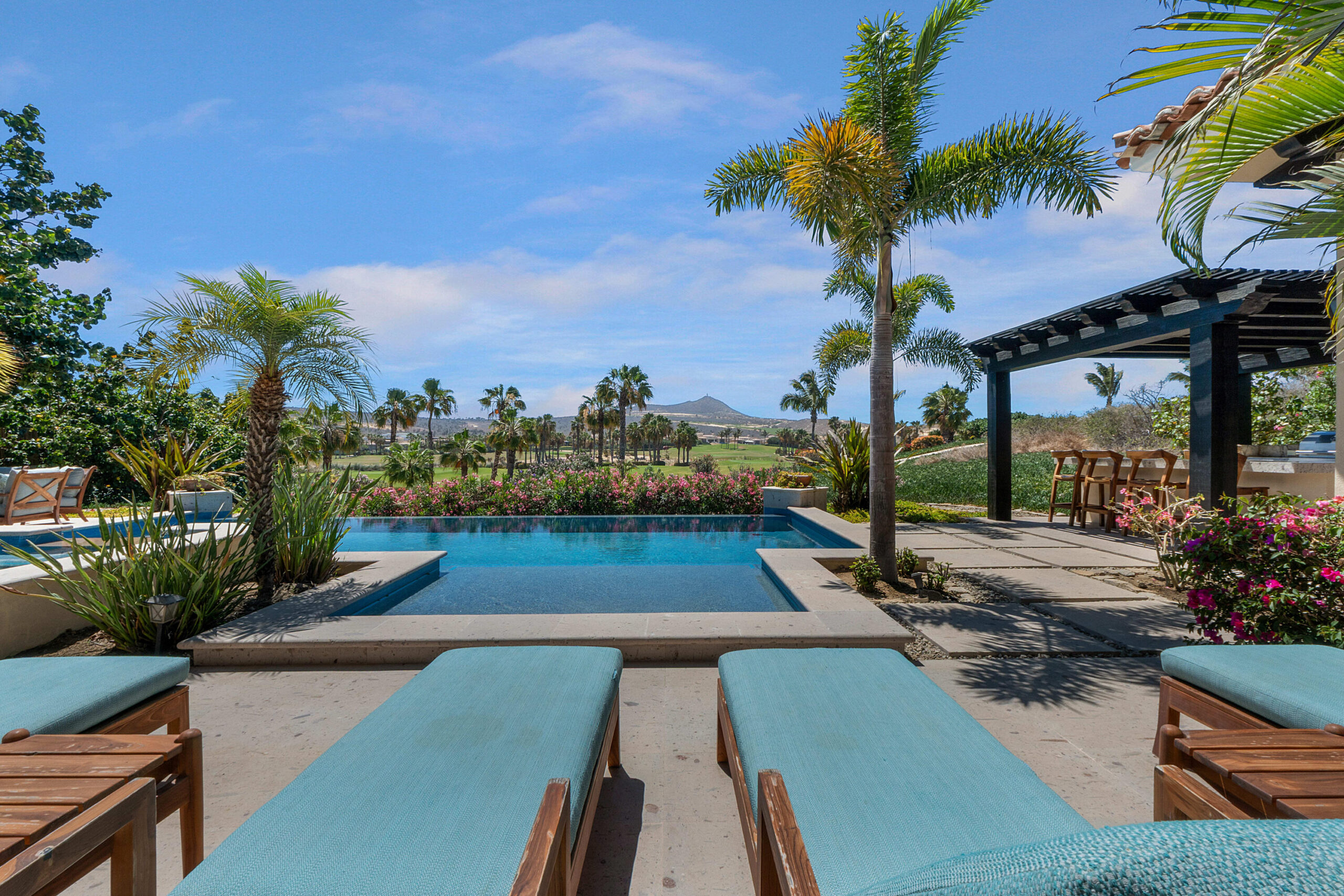 Los Cabos Luxury Golf Villas Best priced Golf Villa currently available in Diamante! Located along the Oasis Short Course, Villa 35 presents an exceptional opportunity to own in one of Los Cabos' most prestigious private communities.This beautifully maintained 4 bedroom, 4 bathroom villa offers approximately 4,250 sqf. of air conditioned living space and over 6,300 sqft of total construction. Designed around a stunning central courtyard, the home seamlessly blends indoor and outdoor living, creating the perfect setting for entertaining and enjoying the Cabo lifestyle.Never rented and meticulously cared for, this move in ready residence features numerous upgrades and improvements throughout. Enjoy direct access to Diamante's world class amenities, including the Dunes Course, Tiger Woods designed El Cardo nal, the Oasis Short Course, the Crystal Lagoon, private beach access, fitness facilities, dining venues, and 24-hour gated security.Golf Villa 35 represents one of the best values currently available in Diamante. Whether you're looking for a luxury second home, full time residence, or investment property, this turnkey villa offers an unmatched combination of location, condition, and value.What Makes Golf Villa 35 Special!!Beyond its exceptional value and prime location within Diamante, Golf Villa 35 offers several advantages that set it apart from other villas in the community:- All-Day Sunshine. The villa enjoys excellent sun exposure throughout the day, creating a bright and inviting outdoor living experience. Many neighboring properties receive significantly less afternoon sun.- Protected Location. The home's orientation provides natural protection from prevailing winds and weather, offering additional comfort and peace of mind during storm season.Elevated Position & Enhanced Privacy. Perched higher than many surrounding villas, the property enjoys superior – 35 Diamante, Pacific, BS